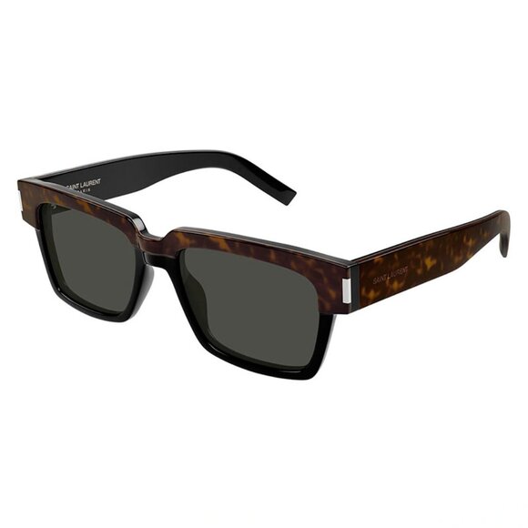 NEW SAINT LAURENT HAVANA BROWN SUNGLASSES, UNISEX SQUARE SUNGLASSES - Picture 1 of 3